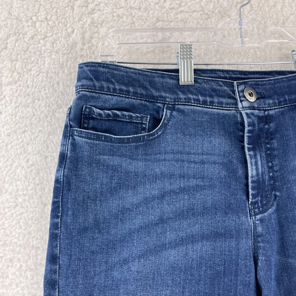 J. Jill Jeans Women Size 10 Blue Denim 5 Pocket Leggings Mid-Rise Stretch Casual
